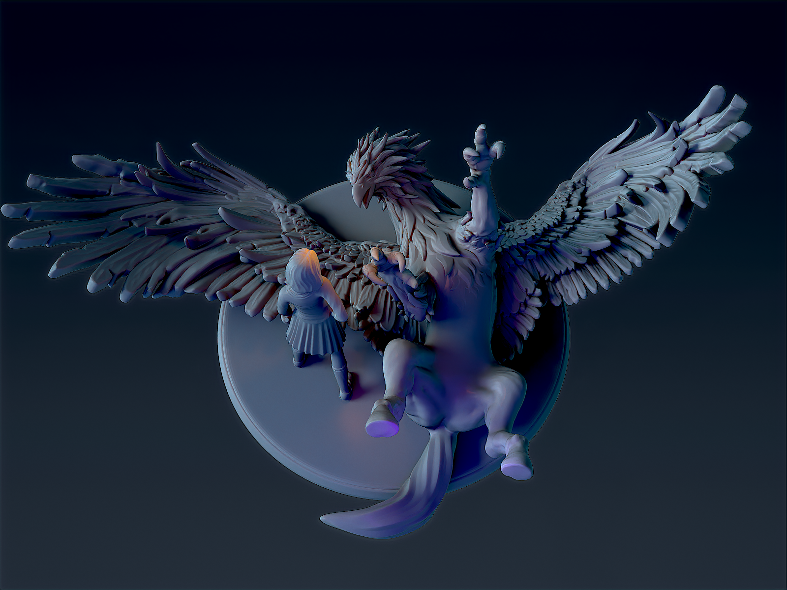 Hippogriff and girl
